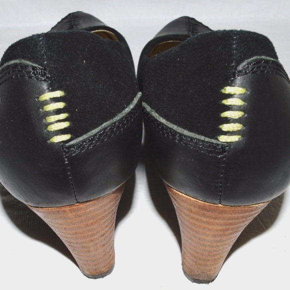 TERRA PLANA SZ 9 M 40 EU BLACK SUEDE LEATHER PUMPS HEELS DRESS SHOES - Picture 6 of 8
